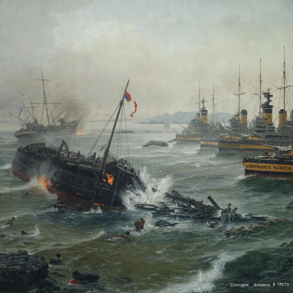 🚢 ⏰ Битва при Ангамосе (8 октября 1879): переломный момент войны Чили против Перу-Боли...
