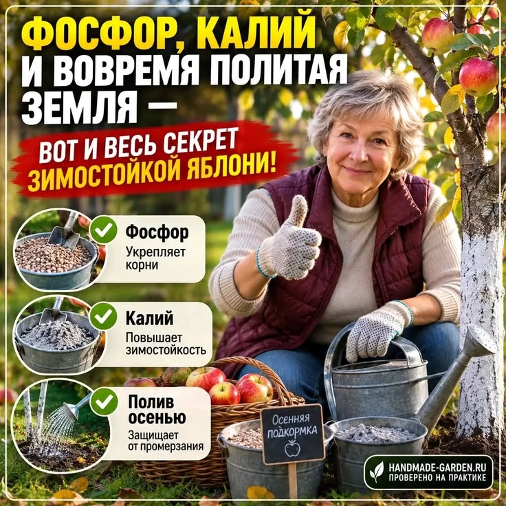 Фосфор, калий и вовремя политая земля-вот и весь секрет зимостойкой яблони!