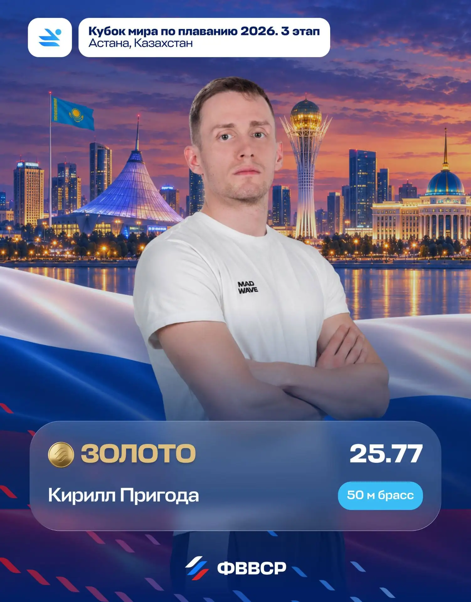 КИРИИИИИИЛ ГЕННАДЬЕВИЧ! ПОБЕДА НА 50 БРАСС (25,77)
