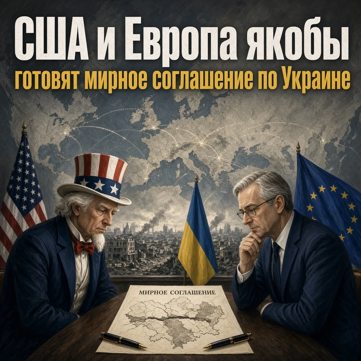 США и Европа якобы готовят мирное соглашение по Украине, которое предусматривает террит...