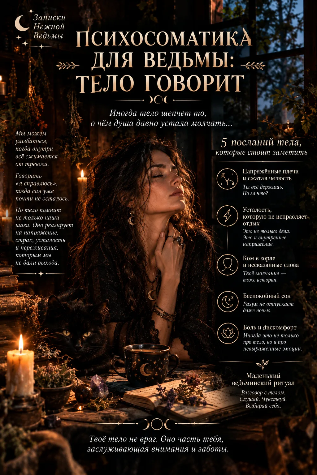 🌙 ПСИХОСОМАТИКА ДЛЯ ВЕДЬМЫ: ТЕЛО ГОВОРИТ