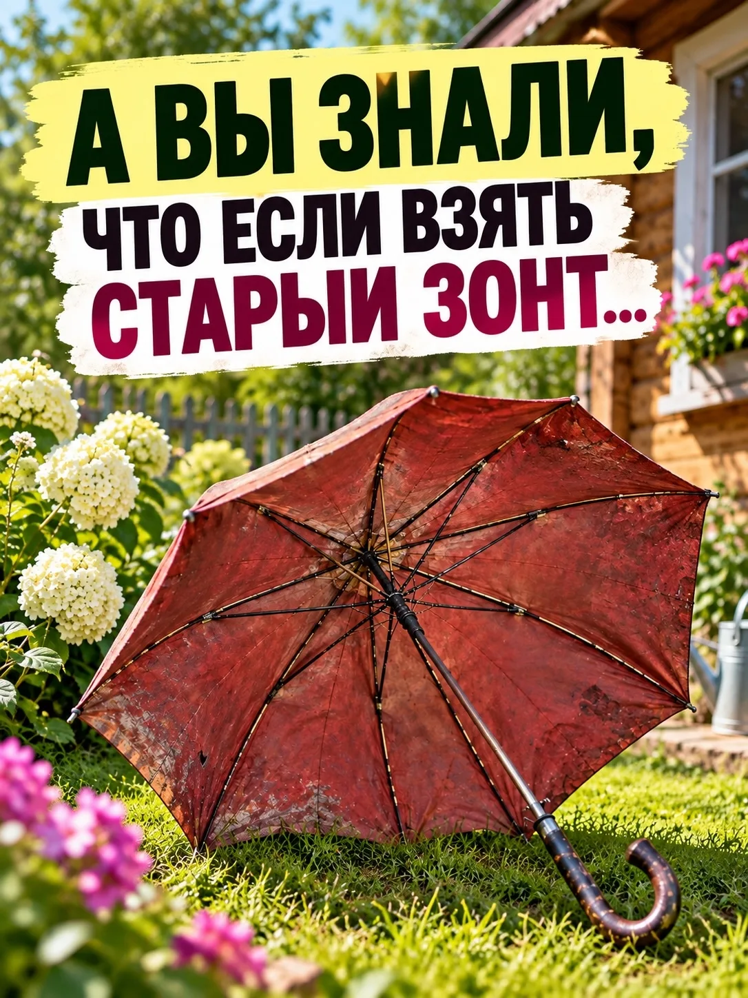Не выбрасывайте старый зонт🌂🌂