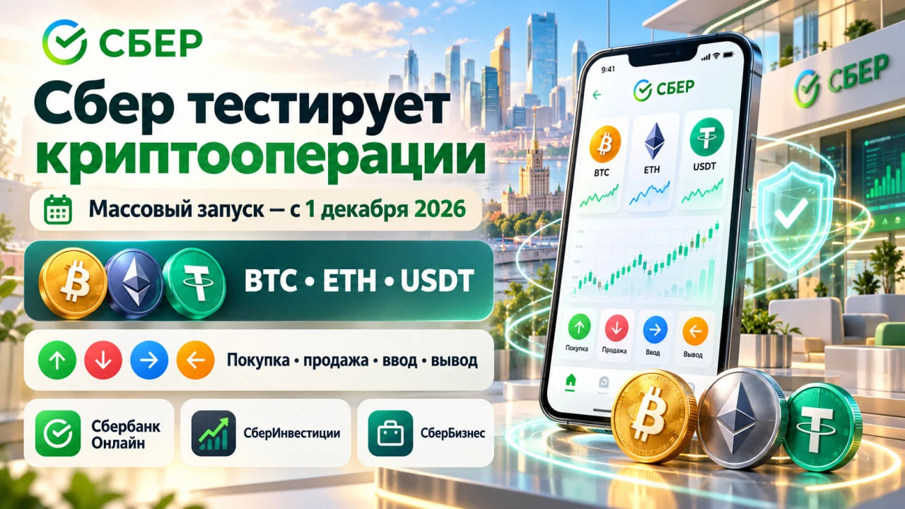 Сбербанк начал тестировать операции с криптовалютами — массовый запуск запланирован уже...