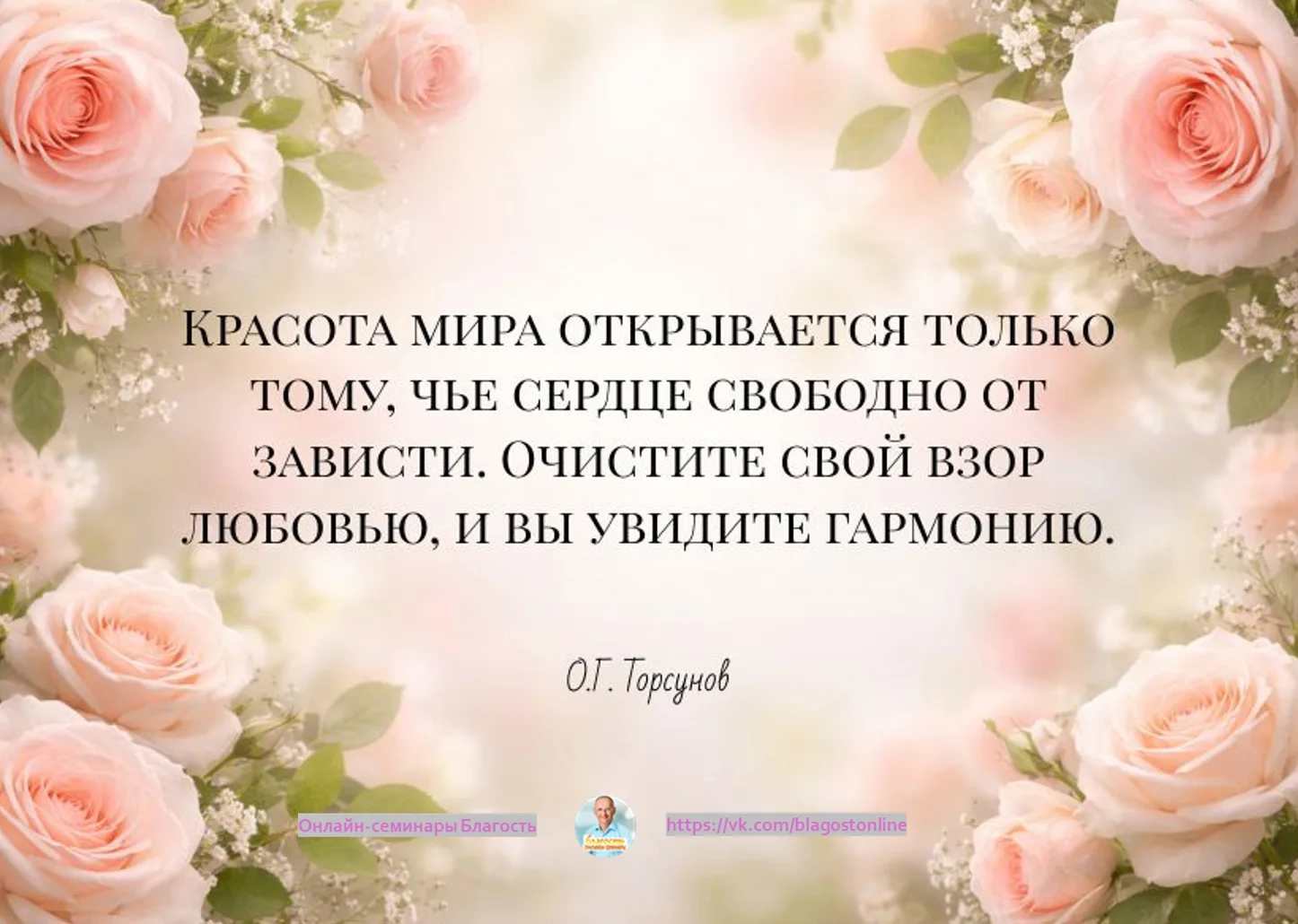 Красота мира открывается только тому, чье сердце свободно от зависти.