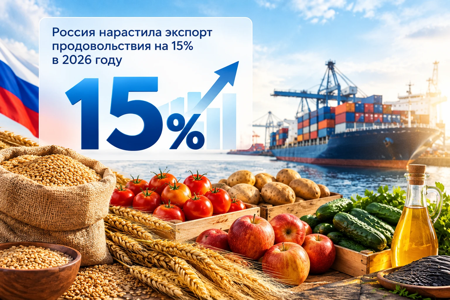 Наша страна — важный мировой экспортёр продовольствия и продолжает закрепляться в этом ...