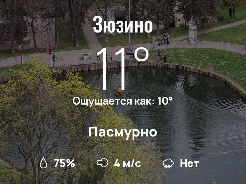 Что с погодой в Зюзино?