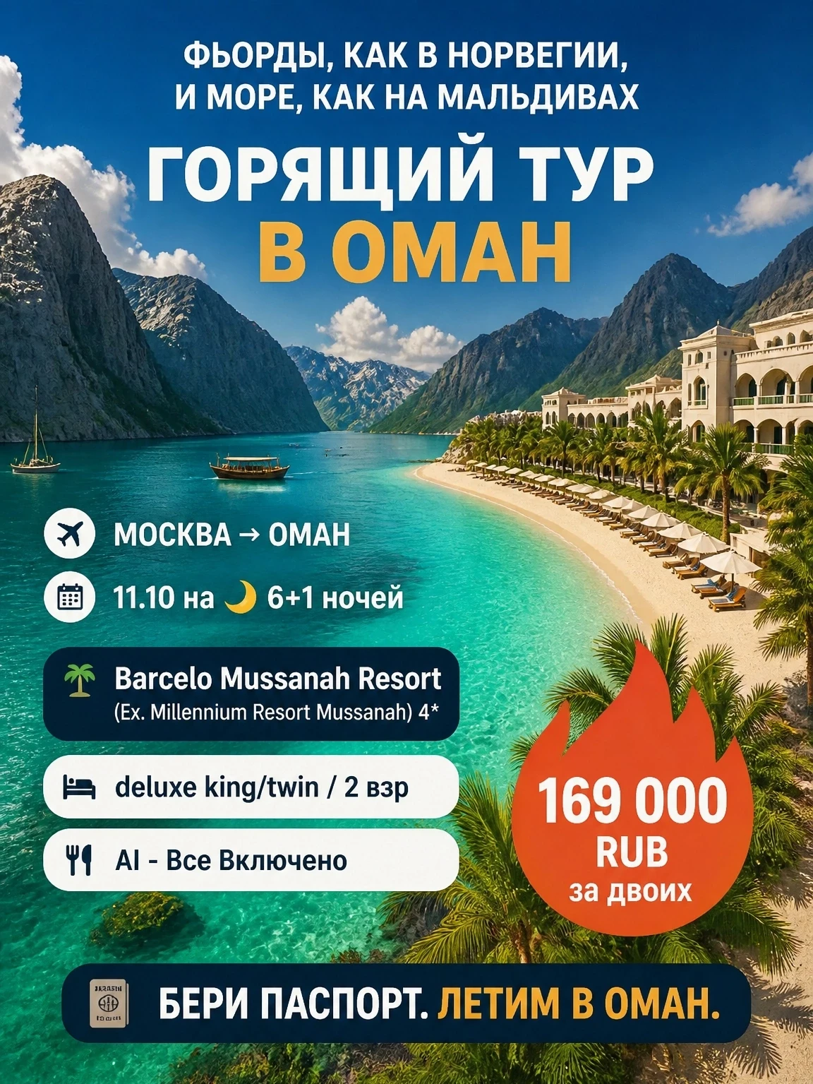 Маскат ждет. Цена — огонь🔥🔥🔥