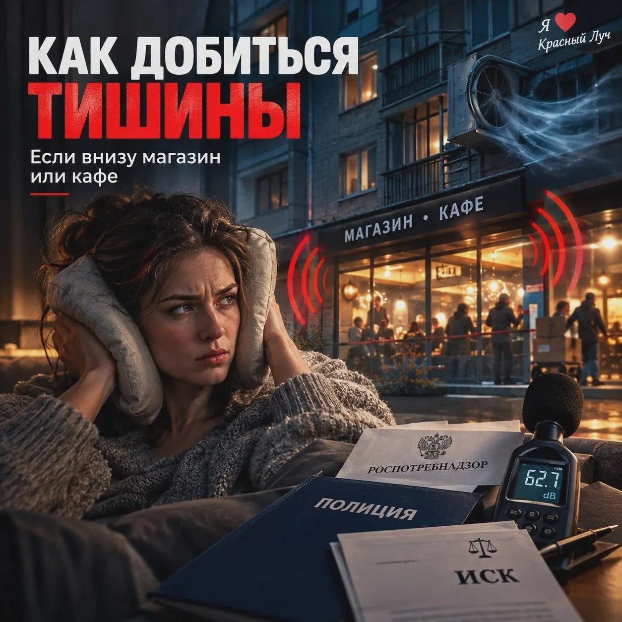 Шум на первом этаже: порядок действий