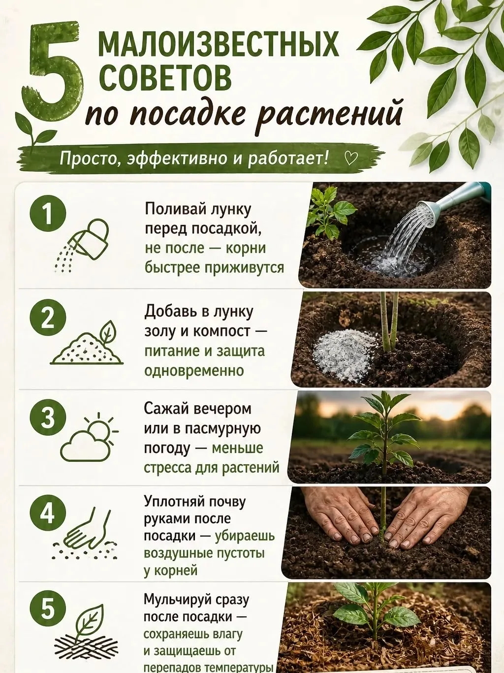 5 малоизвестных советов по посадке растений✅