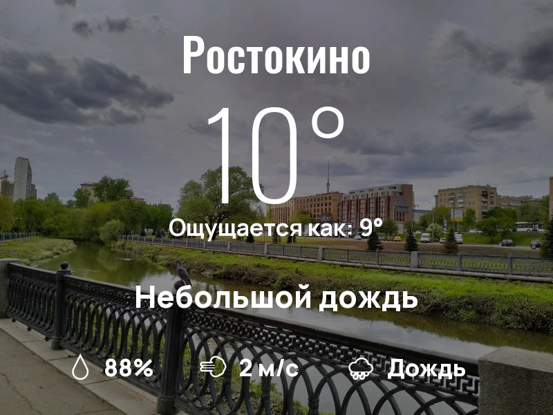 Что с погодой в Ростокино?