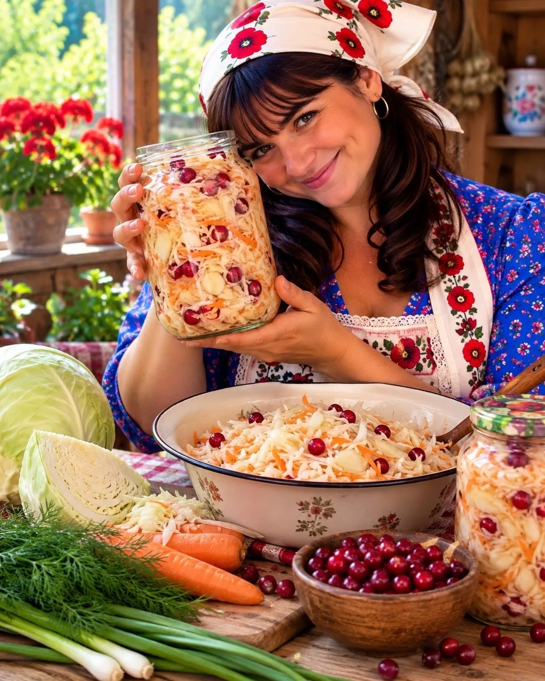 Квашеная капуста «Провансаль» с клюквой 🥬