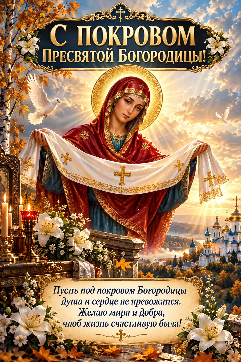 🕊 С ПОКРОВОМ ПРЕСВЯТОЙ БОГОРОДИЦЫ!