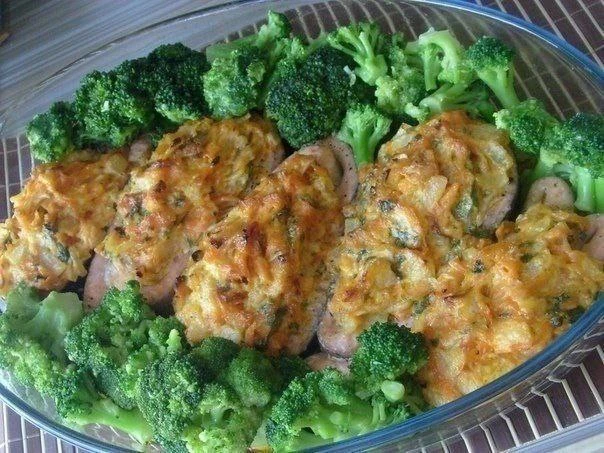 Рыба с овощами.