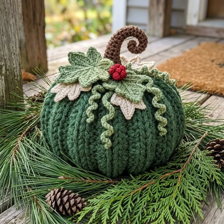 🎃🧶 Уютная осенняя тыква крючком ручной работы