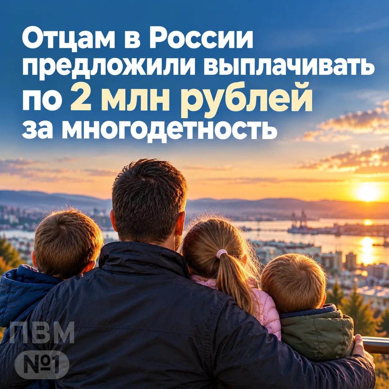 💰 Отцам в России предложили выплачивать по 2 млн рублей за многодетность