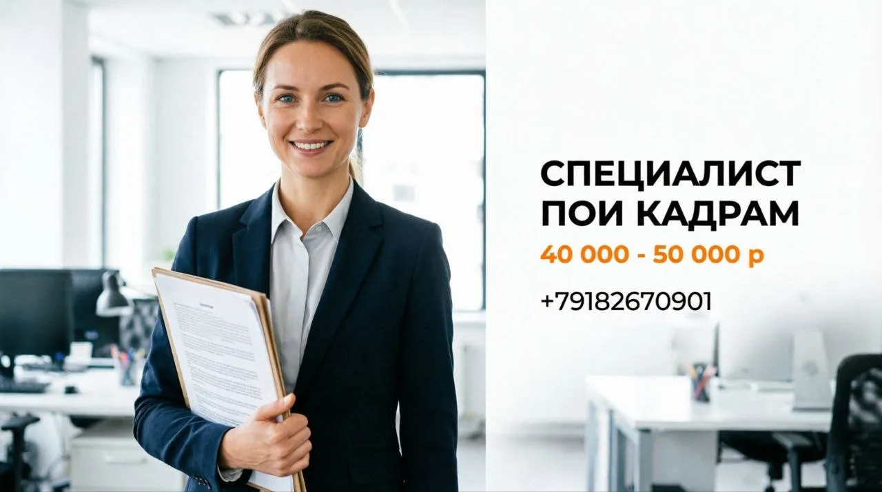 СПЕЦИАЛИСТ ПО КАДРАМ | 40 000 - 50 000 р