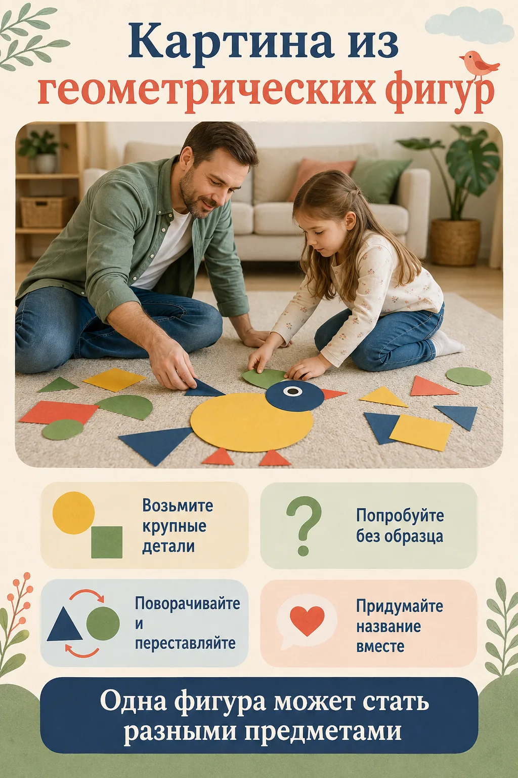 🔺 Картина из геометрических фигур