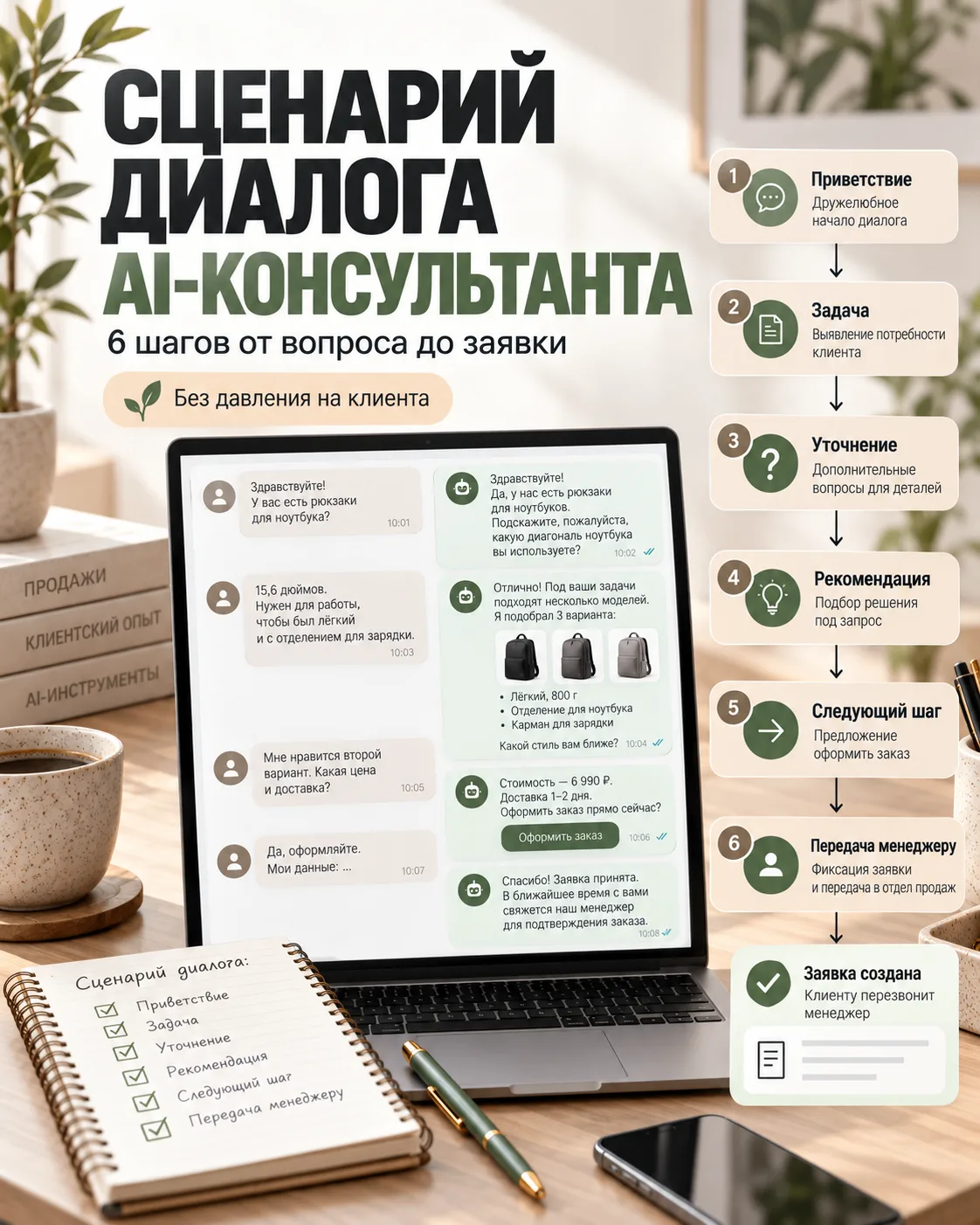 Сценарий первого диалога AI-консультанта