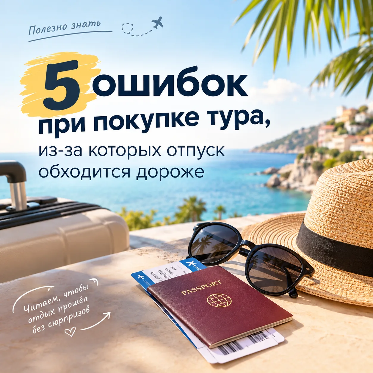 ✈️ 5 ошибок при покупке тура, из-за которых отпуск обходится дороже