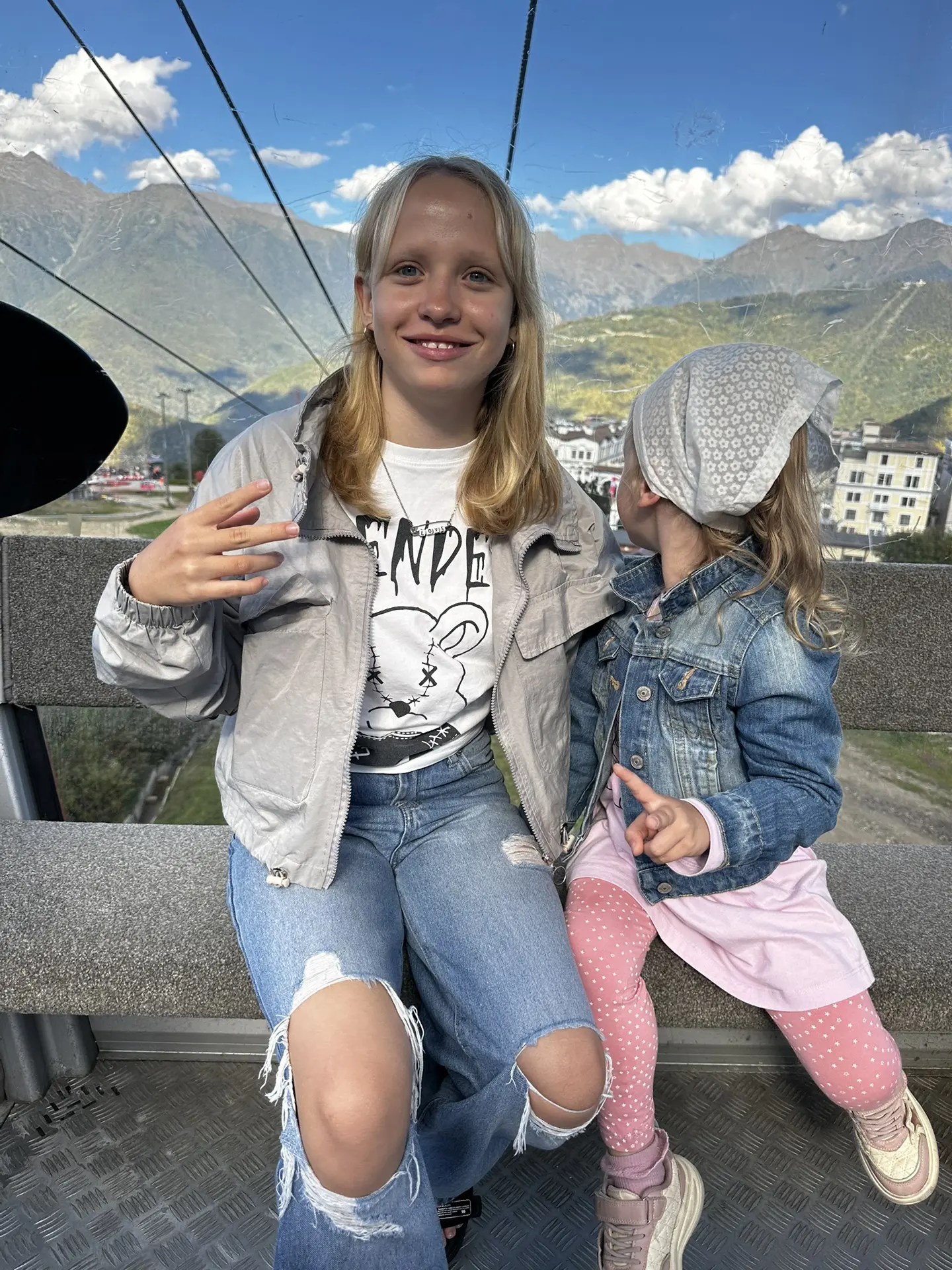 Красная поляна ❤️ первая канатная дорога девочек 🤗