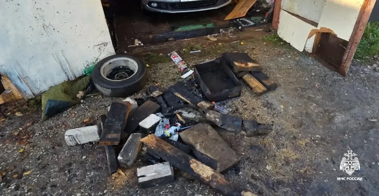 🔥 Ранним утром тушили пожар в гаражном боксе