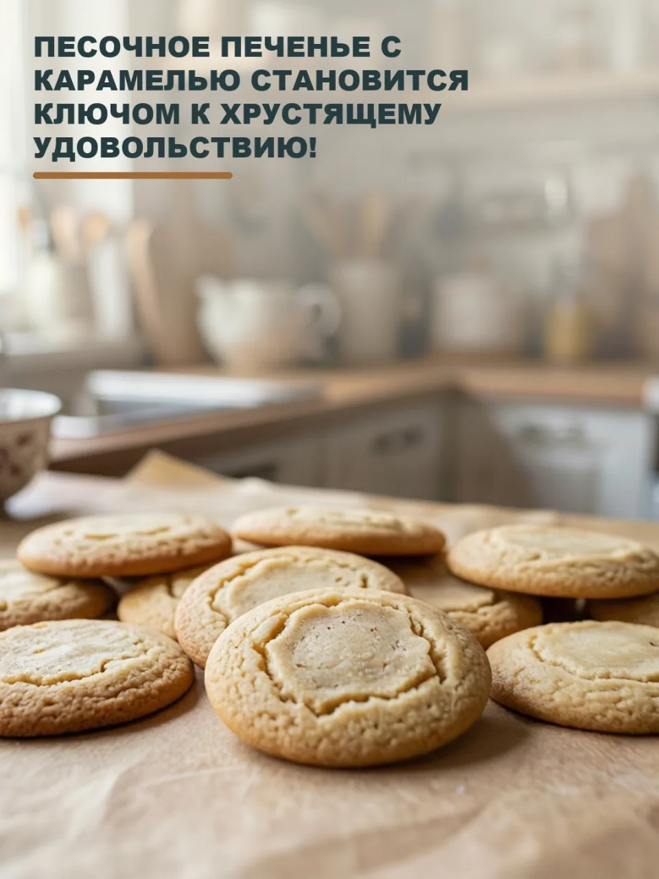 ПЕСОЧНОЕ ПЕЧЕНЬЕ С КАРАМЕЛЬЮ СТАНОВИТСЯ КЛЮЧОМ К ХРУСТЯЩЕМУ УДОВОЛЬСТВИЮ!