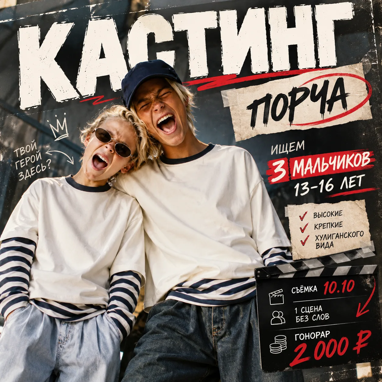 🎬 **МОСКВА | КАСТИНГ В ПРОЕКТ «ПОРЧА»**