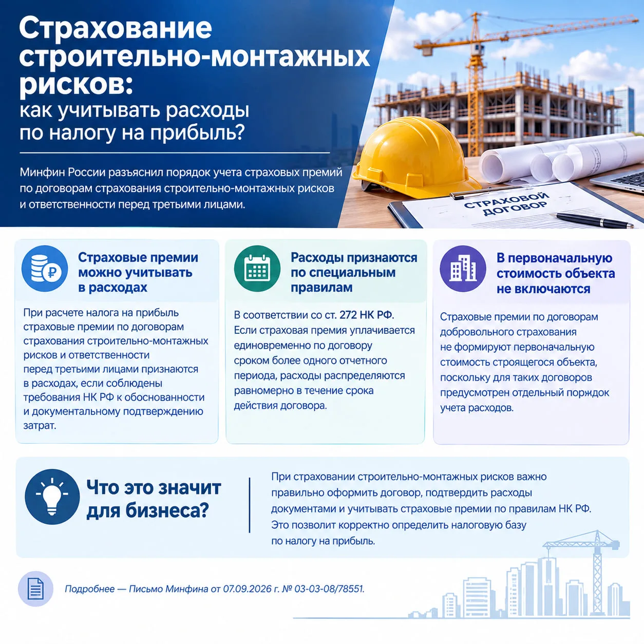 Страхование строительно-монтажных рисков: как учитывать расходы по налогу на прибыль?