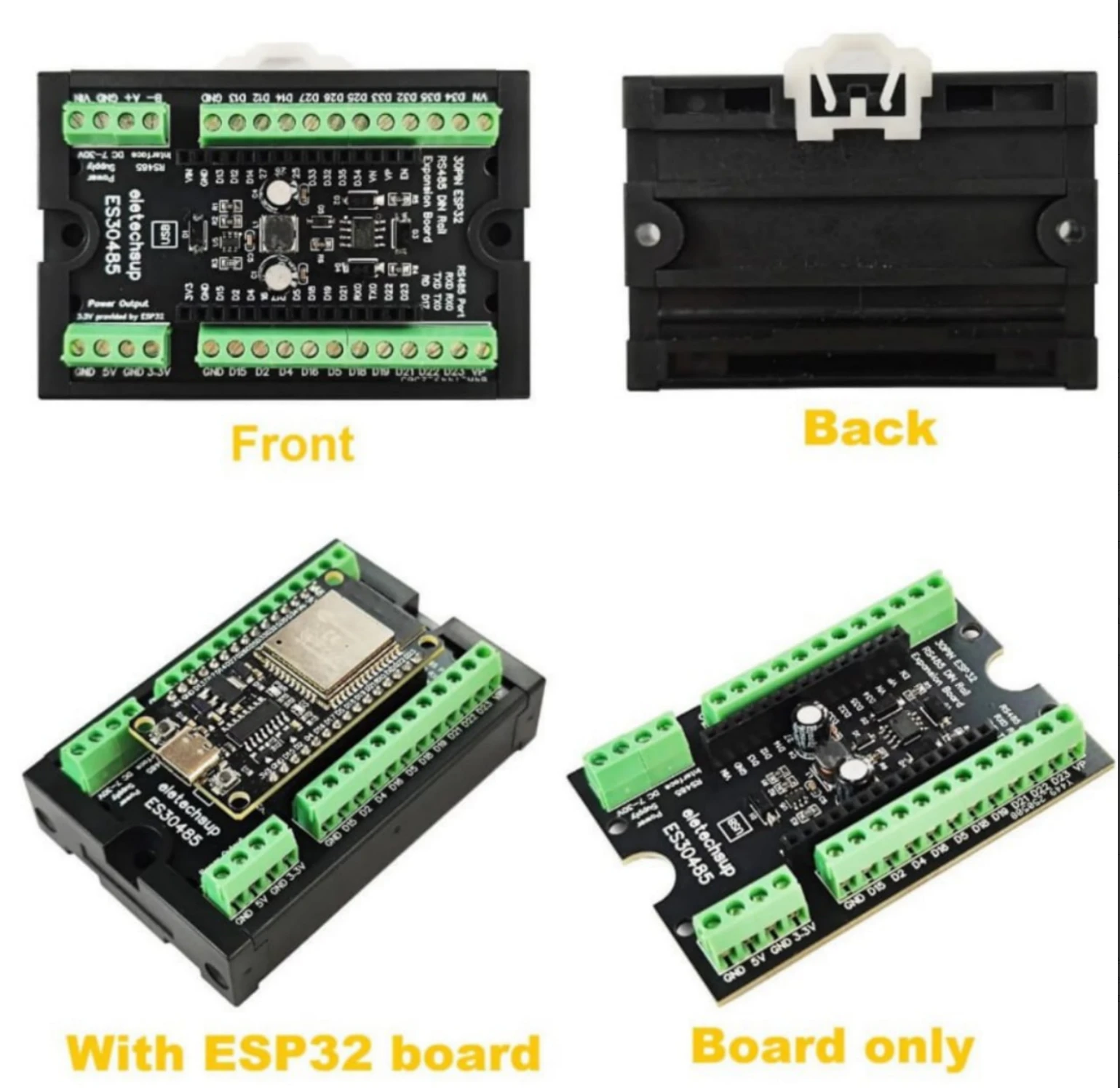 Плата расширения для ESP32 на DIN рейку: