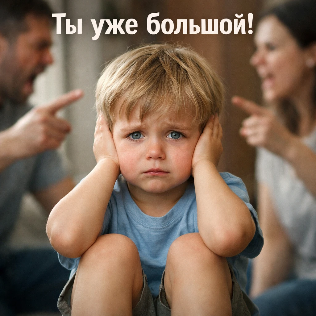 «Веди себя как взрослый», «Ты же уже большой», «Перестань плакать».