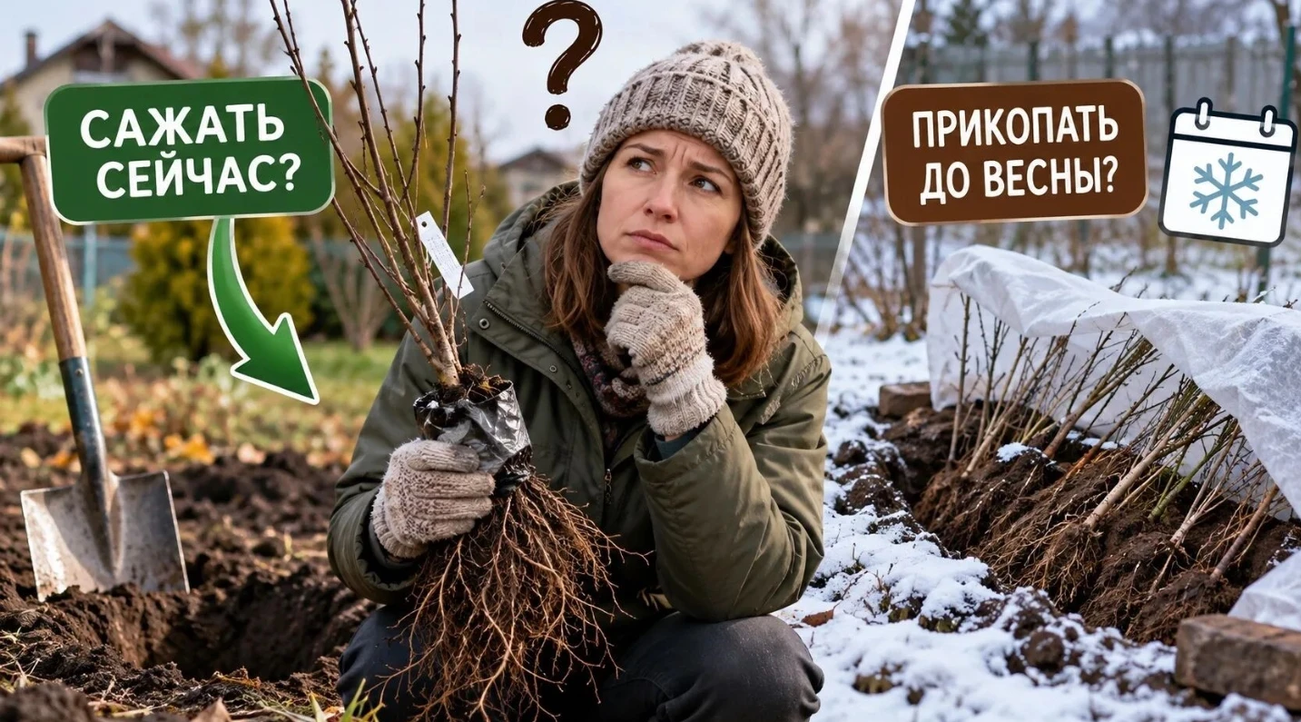 🌱 Купили саженец поздно, а земля уже мерзнет? Не спешите сажать — лучше сохранить до в...