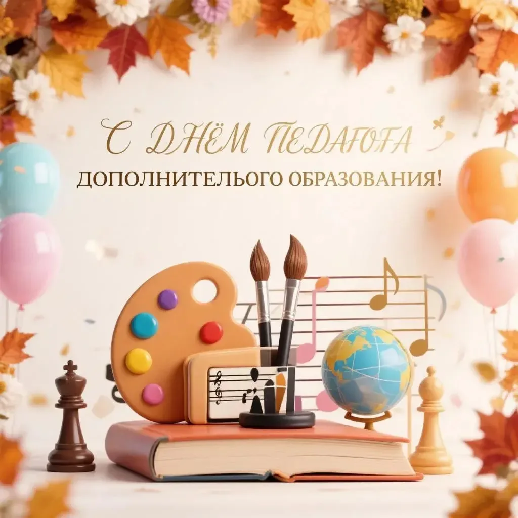 С Днём педагога дополнительного образования! 🎨🎼⚽🤖