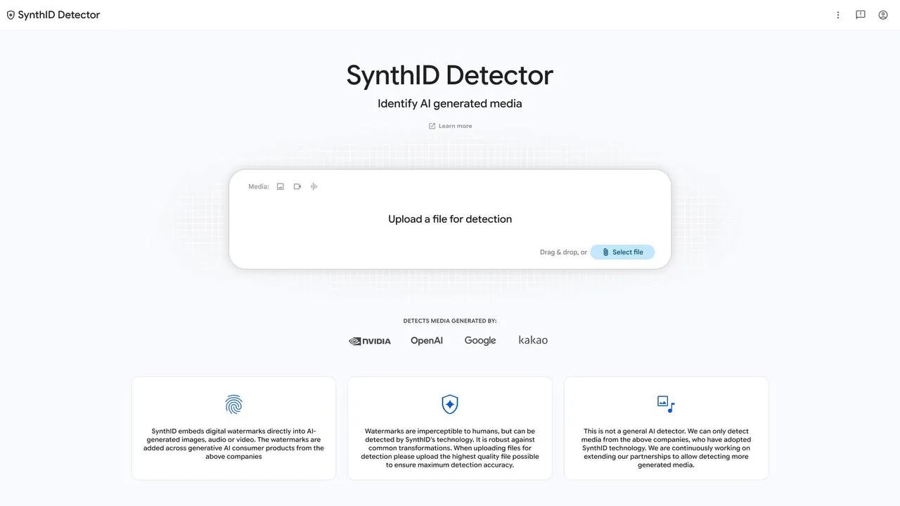 Google запилила SynthID Detector — это отдельная веб-морда, где контент пробивают на ИИ...