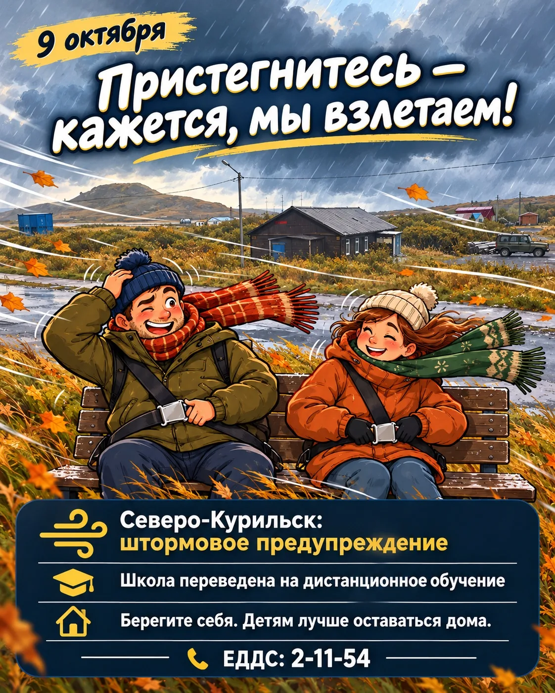 🌬 Северокурильчане, сегодня снова штормит.