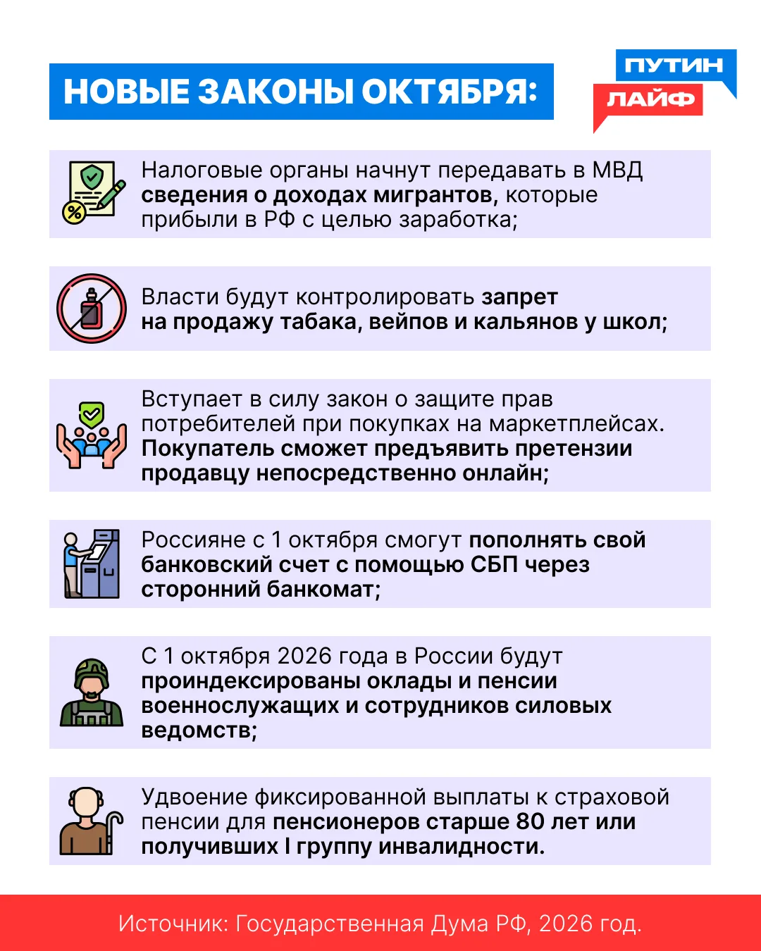 🇷🇺 Новые законы октября 2026 года