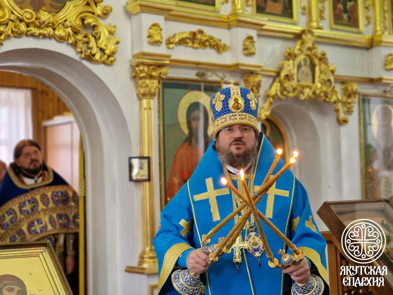 Блаженный Андрей, Христа ради юродивый со своим учеником в горячей общей молитве созерц...