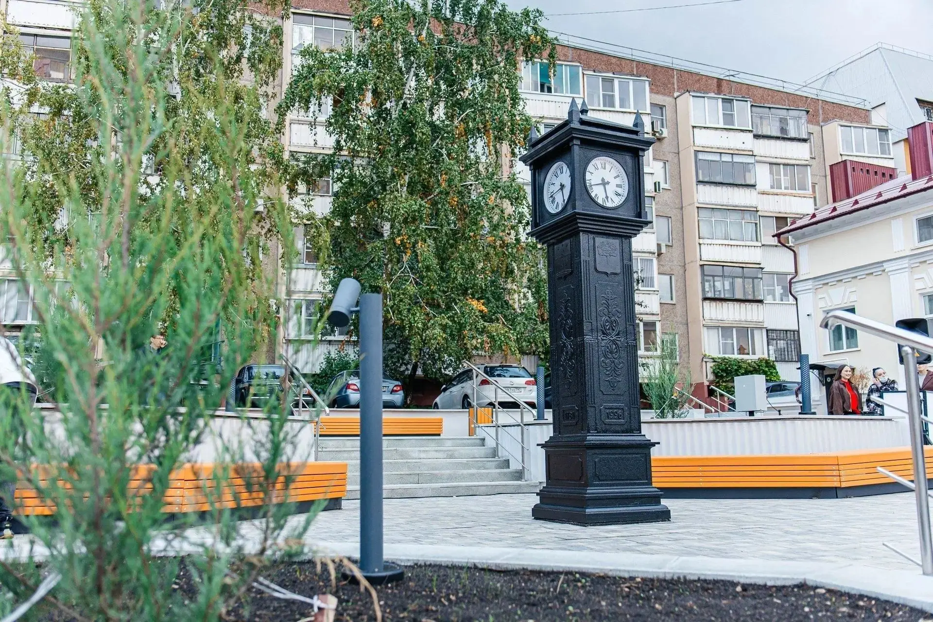 В Липецке открыли обновлённый сквер на улице Фрунзе