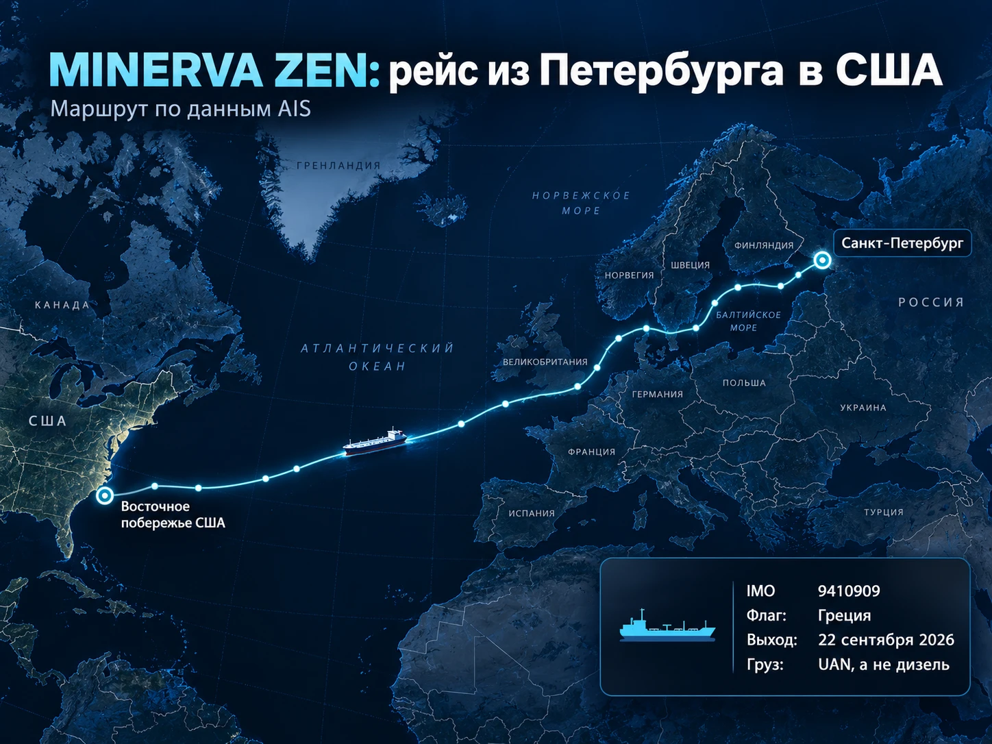 Российский дизель возвращается на рынок США, но MINERVA ZEN оказался не тем танкером