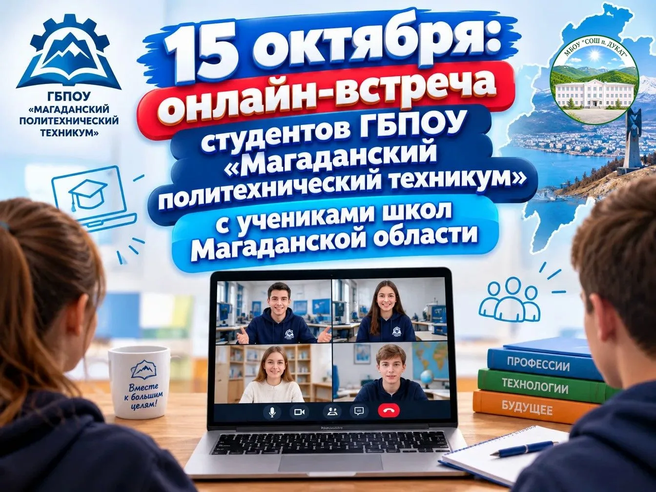 🚀🎓 Будущее начинается сегодня: онлайн-встреча с Магаданским политехническим техникумом!