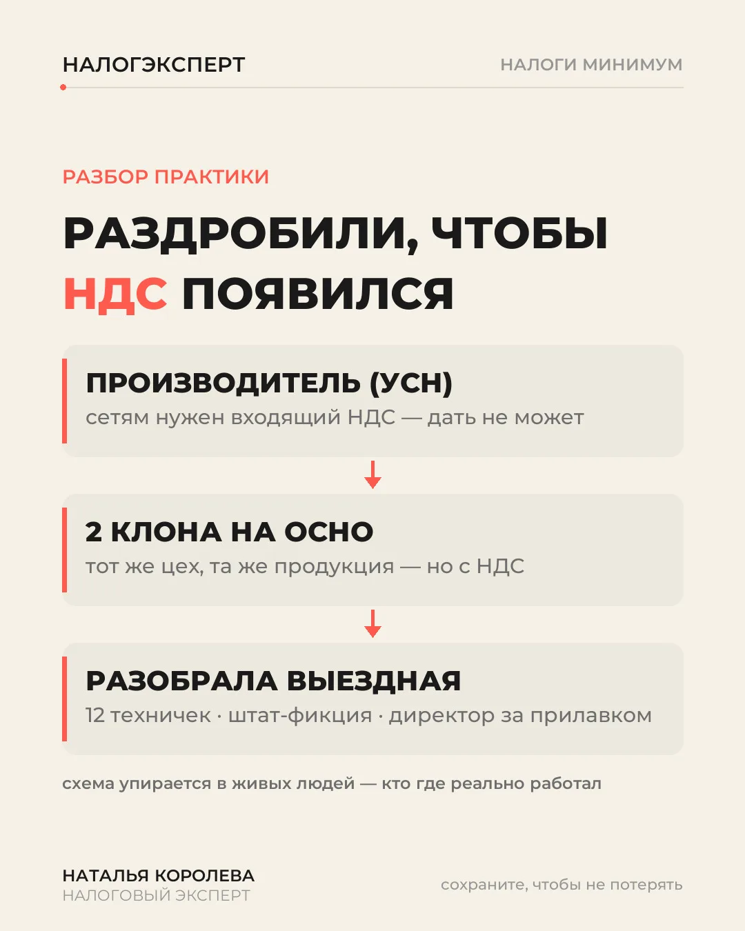 Обычно бизнес дробят, чтобы уйти от НДС. Здесь раздробили наоборот — чтобы НДС появился.