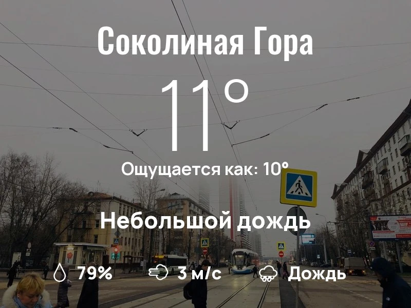 Что с погодой в районе Соколиной Горы?