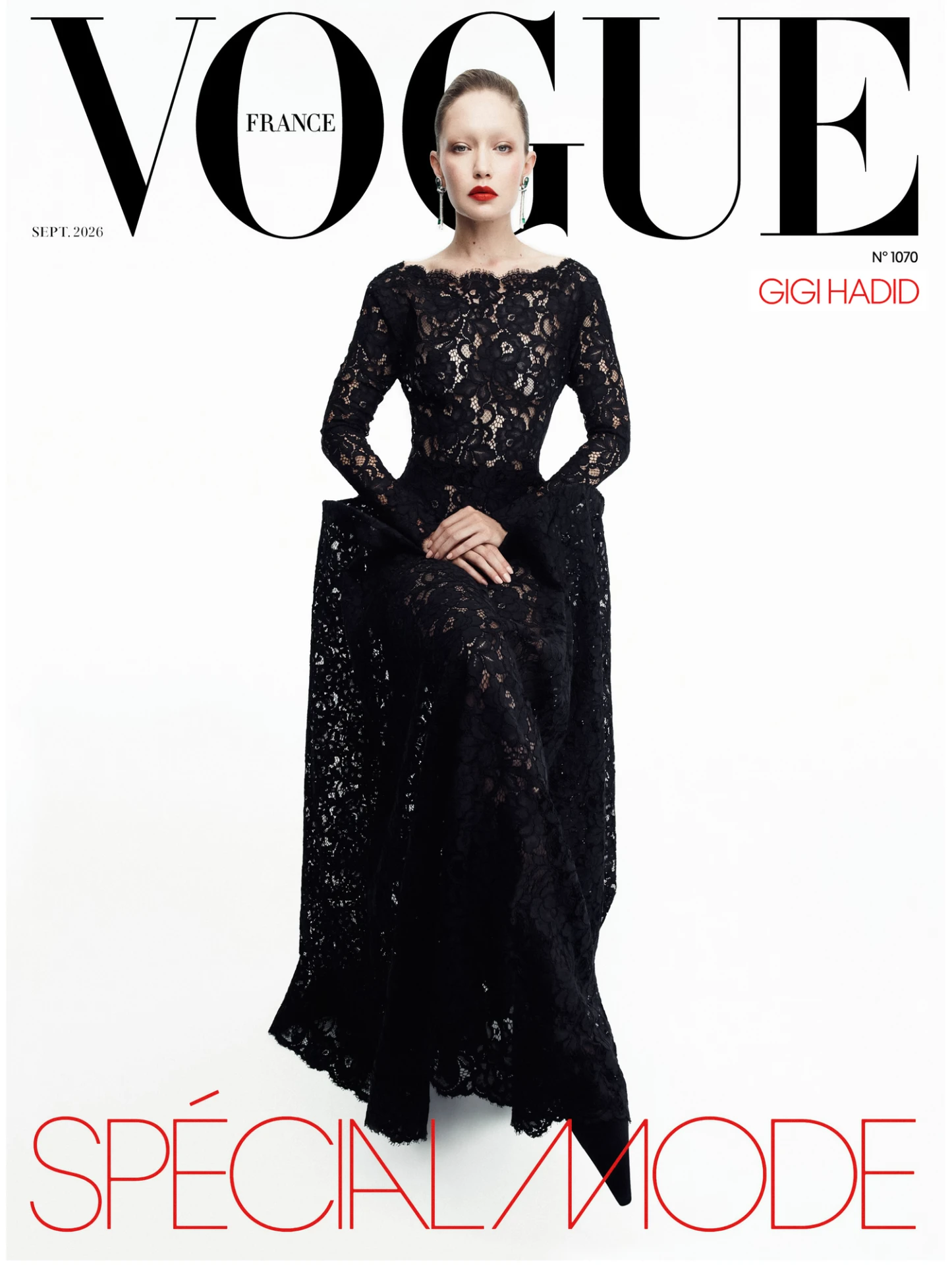 Джиджи Хадид в сентябрьском Vogue France, фото Вилли Вандерперре.