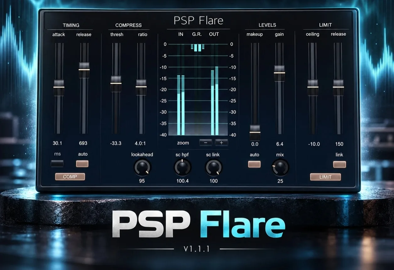 🎛 PSP Flare v1.1.1 — довольно интересный компрессор, который выравнивает громкость без...