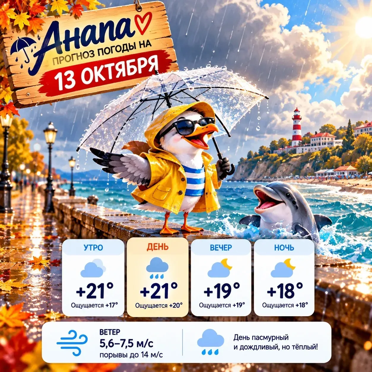 🌧 Анапа, 13 октября