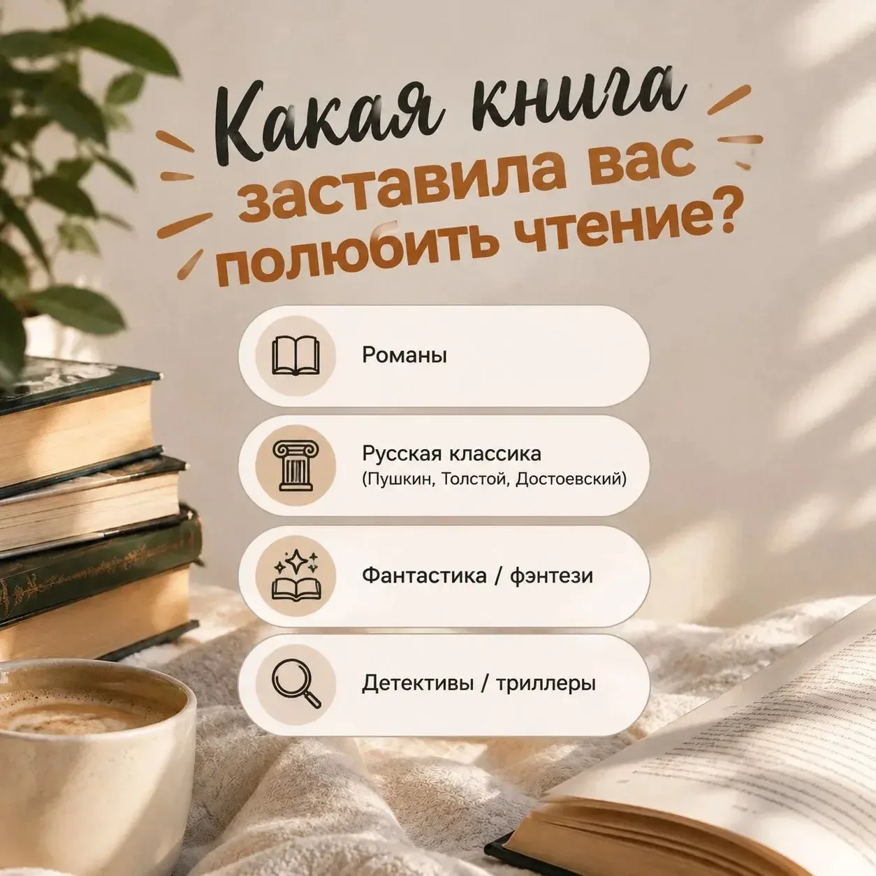 «Какая книга заставила вас полюбить чтение?»😉