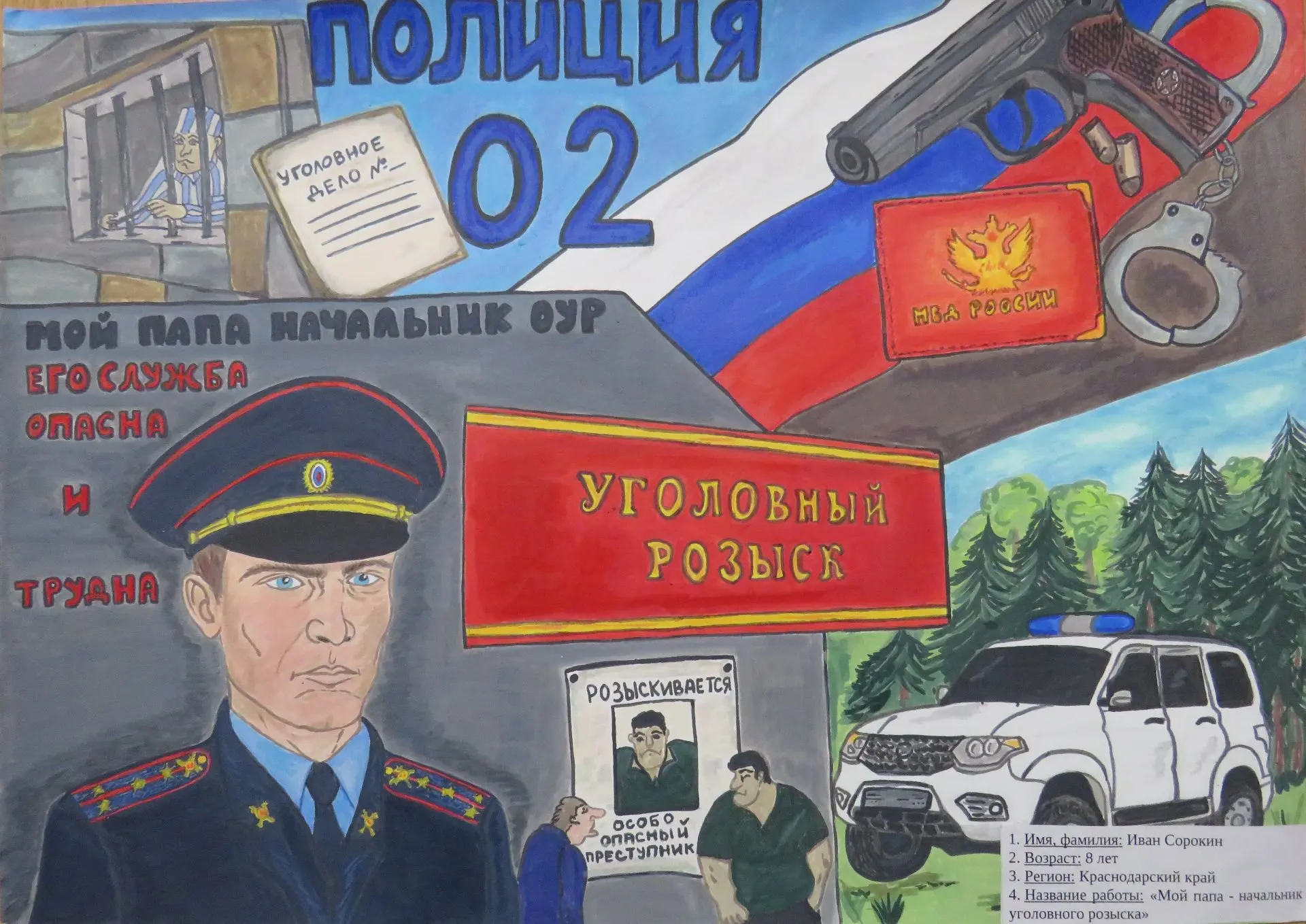 🎨👮‍♂️ Поздравляем победителей конкурса «Мои родители работают в полиции»!