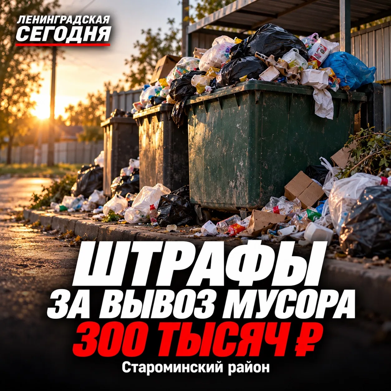 🚛 За нарушения вывоза мусора в Староминском районе выписали штрафы на 300 тысяч рублей
