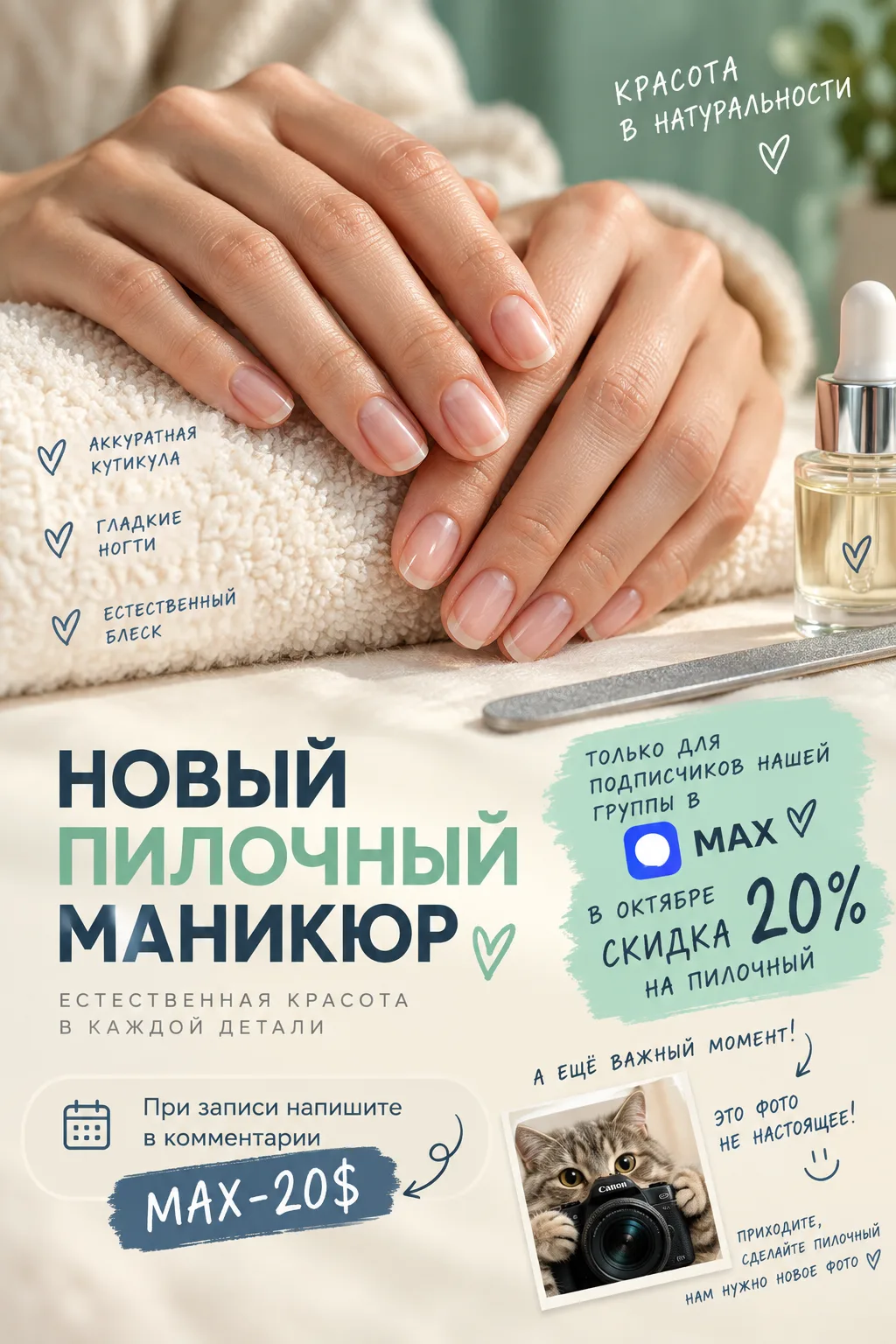 🆕 Новая услуга в ON Salon — ПИЛОЧНЫЙ МАНИКЮР