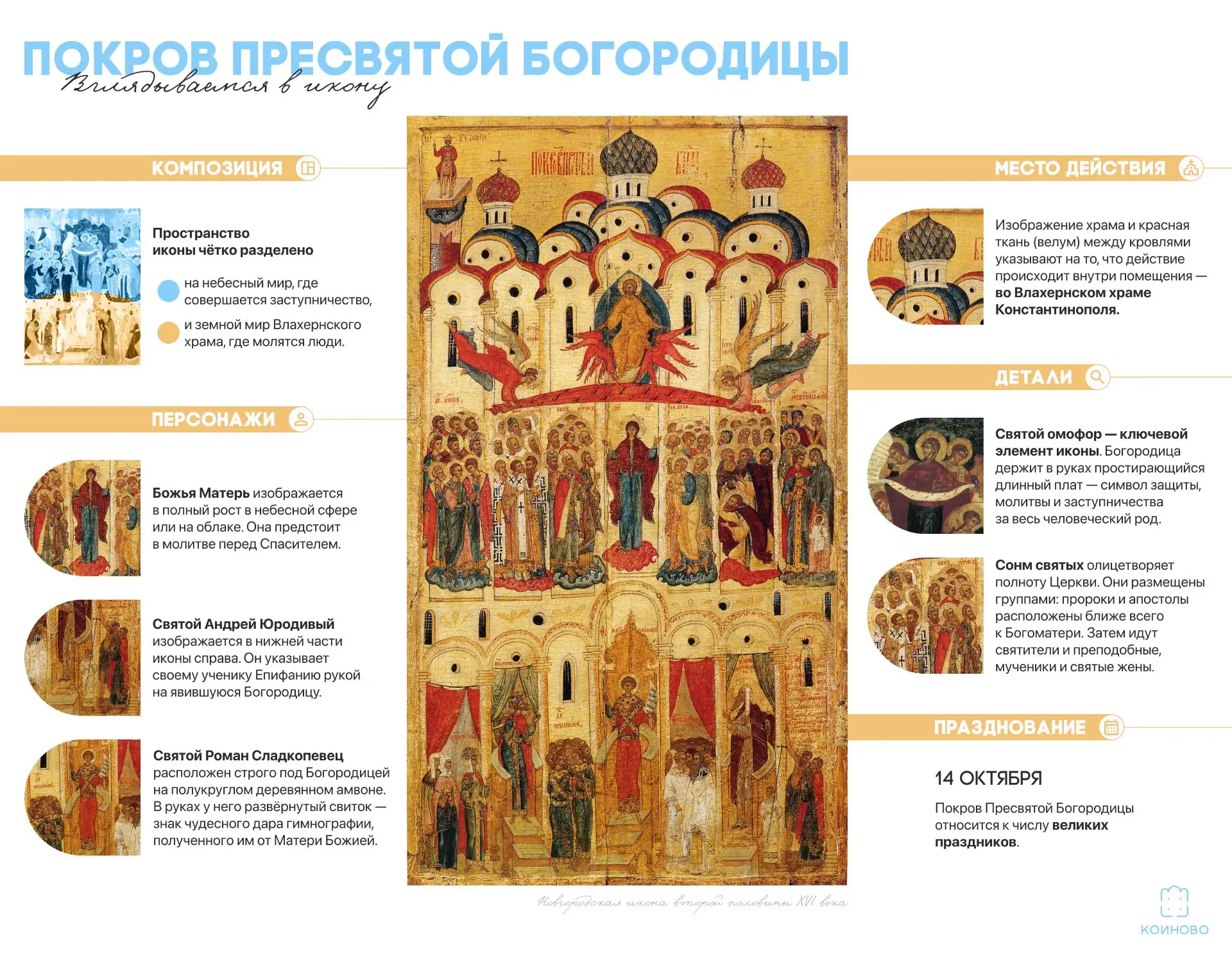 Праздник, установленный в память о чудесном явлении Богородицы, нашёл отражение во множ...