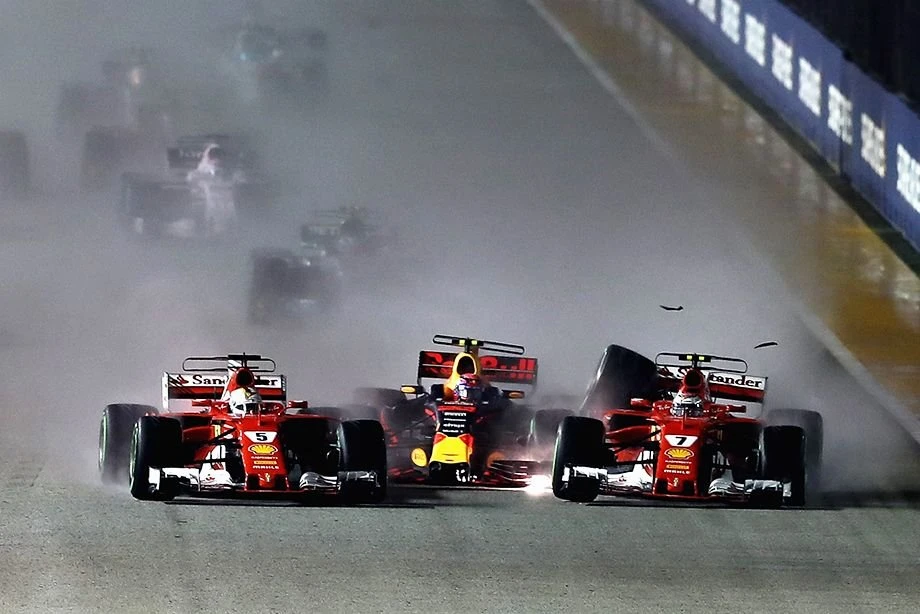 Что было в последний раз, когда Red Bull и две Ferrari стартовали первыми в Сингапуре...